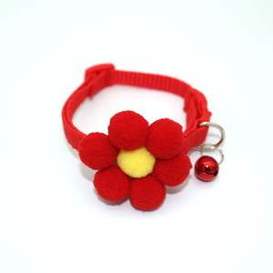 Collar de cuello de animales pequeños multicolor al por mayor, collar para mascotas con forma de flor, abalorios para cachorros y mascotas, Collar con campana - Product Image 1