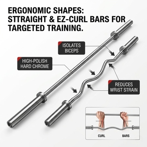 <span class=keywords><strong>Barra</strong></span> de Pesas Portátil de Acero Puro <span class=keywords><strong>con</strong></span> Revestimiento Cerakote de 1.2M y 10KG para Entrenamiento de Fuerza y Culturismo - Product Image 1