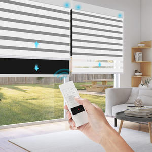 Persianas Inteligentes Zebra para Alexa y Google Home, Persianas Enrollables Motorizadas Día y Noche, Cortinas Automáticas de Doble Capa Opacas para Ventanas - Product Image 2