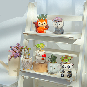 Hete Verkoop Keramische Dierlijke Bloempotten Keramische Fox Panda Geit Zebra Koe Olifant Vorm Bonsai Pot <span class=keywords><strong>Planter</strong></span> - Product Image 1