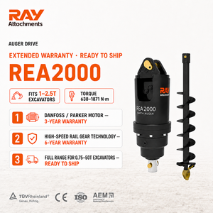 Broca de perforación de tierra hidráulica <span class=keywords><strong>RAY</strong></span> Factory de 1-2.5 T, competitiva, de 250 mm, 300 mm, 450 mm, para la venta - Product Image 1