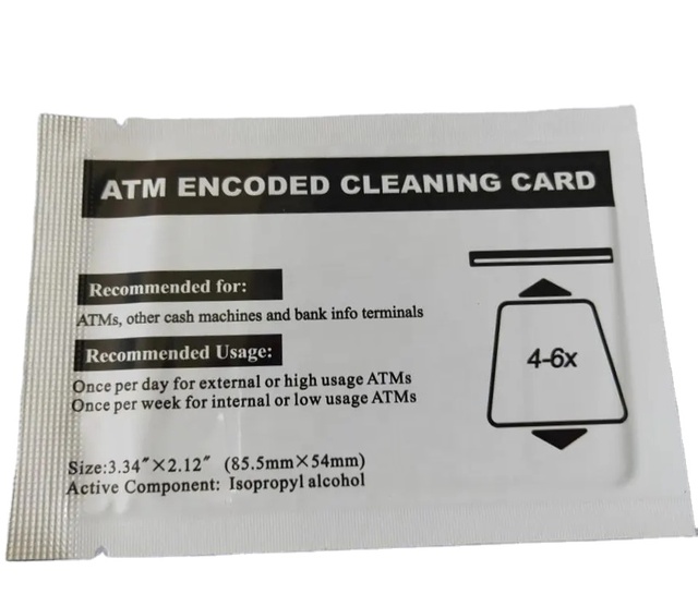 ATM Card Reader Cleaning Card Wincor Nixdorf ATM Machine Parts, Encoded Cleaning Card