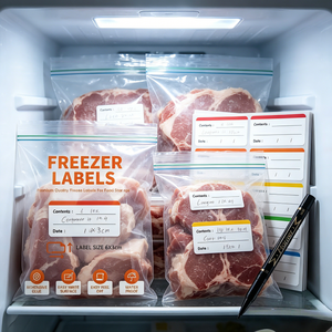 สติกเกอร์ติดชื่อแบบใหม่ PET BOPP กันน้ำ พิมพ์ลายมือน่ารัก ปรับแต่งได้ หลายสี - Product Image 2