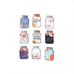 Aimants en pot, couleurs assorties, plastique, taille moyenne, amovibles, forme irrégulière, 5,5x8 cm - Product Image 1