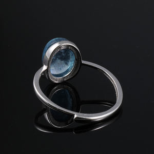 S925 スターリングシルバー リング 100% 天然宝石 アメジスト サンストーン アクアマリン ムーンストーン マラカイト 調節可能 ストーンサンプルリング - Product Image 6