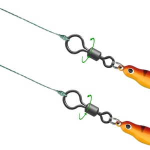 1000 pièces en vrac, émerillons de pêche à la carpe avec grand œillet en métal, taille 4 #   Accessoires de pêche à la carpe avec émerillon rotatif AG171 - Product Image 4