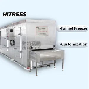 Quick Freezing Small Freezer Tunnel For Food Processing Machine Stainless Steel Belt IQF Tunnel Freezer