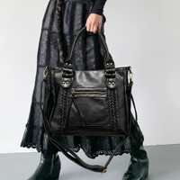 Sac fourre-tout rétro multi-poches pour femme, style motard Y2K, sac à bandoulière unique pour une touche urbaine et audacieuse