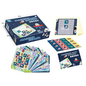 Cartoon Tangram Magnetic Puzzle Sudoku Game Preschool Learning Math Cross Number Magnetic Logic Sudoku Board Game For Kids