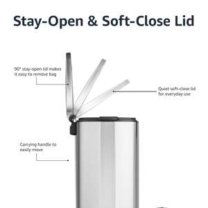 BX acier inoxydable 5L 12L 20L 50L 13.2 gallons pédale <span class=keywords><strong>poubelle</strong></span> <span class=keywords><strong>poubelle</strong></span> <span class=keywords><strong>poubelle</strong></span> <span class=keywords><strong>poubelle</strong></span> - Product Image 4