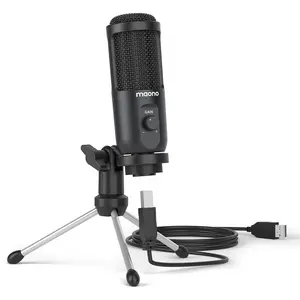 OEM USB Condenser Microphone Conference Mike With Stand Studio Microphone Set Professional Recording Gaming Microphone For PC