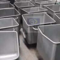 Chariot de transport alimentaire personnalisable en acier inoxydable 304 de qualité alimentaire pour boulangerie, moulin à farine et usine d'assaisonnements