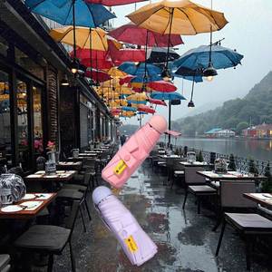 Mini parapluie de poche portable avec protection UV, pare-soleil pliable abordable, adapté au soleil et à la pluie - Product Image 4