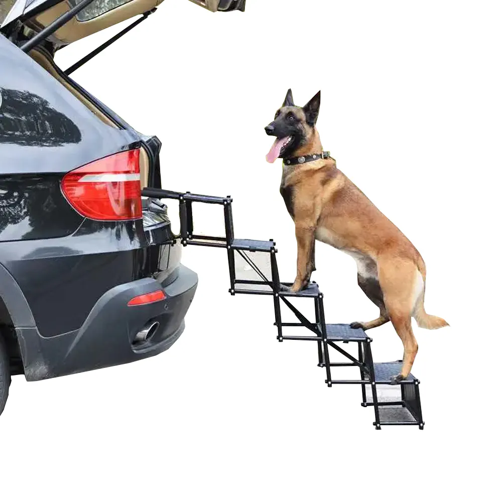 Struttura in metallo pieghevole scale per cani di taglia media di grandi dimensioni scala per cani fino a auto SUV bracci in tessuto pesante EVA pieghevole rampa per animali da viaggio da campeggio