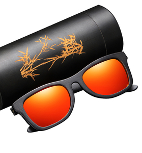 Lunettes de soleil en bois de bambou polarisées tendance avec étui et pochette offerts pour hommes <span class=keywords><strong>2022</strong></span> - Product Image 3