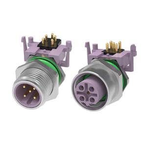 ซ็อกเก็ตมีมุม5ขาพร้อมฉนวนสีม่วงขั้วต่อยึดแผง M12โค้ด <span class=keywords><strong>B</strong></span> - Product Image 6