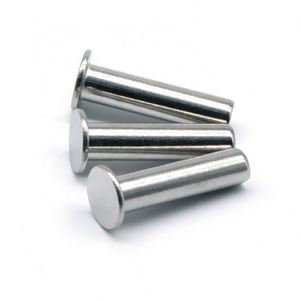Rivet à tête plate en acier inoxydable, certifié ISO 9001, finition polie brillante, personnalisable, argenté, pour usage industriel - Product Image 5