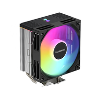 COOLLEO Coolio B60S Single Tower CPU Cooler 6 Heat Pipes Direct Contact Design ARGB Series Fluid Bearing 74.9CFM Computer Case