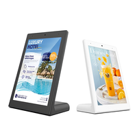 Pantalla de Señalización Digital LCD de Escritorio MWE USA de 10.1 Pulgadas con Tableta Android y Pantalla Táctil para Restaurantes, Tiendas, Retail y Publicidad en el Metro
