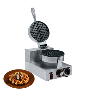 Machine à gaufres professionnelle Heavybao à tête unique, en acier inoxydable, électrique, 1000W, 230V, pour utilisation en restaurant - Product Image 1