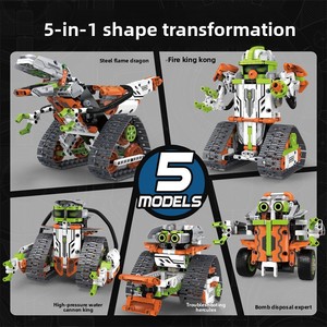 Kit de Construction Robot Dinosaure 5-en-1, Ensemble de Construction Structurel, Contrôle par Application à Distance, 539 Pièces, Kit Scientifique STEM, Alimenté par Piles Alcalines AA - Product Image 2