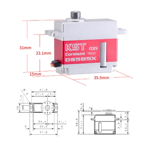 Precio al por mayor KST DS565X 6KG 0.04S 8.4V 760us Servo para Helicóptero Clase 450/500, Robot RC, Dron UAV, Digital con Engranajes Metálicos - Product Image 5