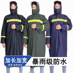 One Piece Raincoat Long <b>Waterproof</b> Hiking Cycling Work <b>Poncho</b> Universal Adult Wear - Product Image 3