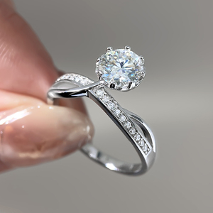 Trendy Engagement <b>Ring</b> <b>Set</b>-18K Gold Plated Zircon Gemstone <b>Rings</b> Stackable for Wedding & Gift - Product Image 5