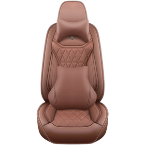 Funda de asiento de coche de alta calidad, de cuero rojo, personalizada, Beige, accesorios de Interior para Toyota - Product Image 1