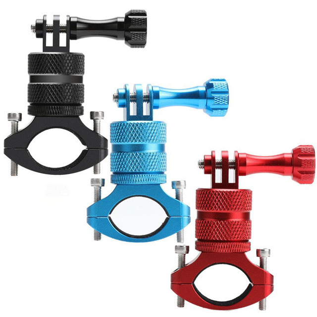 Cool Color Aluminum Alloy Motorcycle & Motorbike Bike Mount Holder for Go Pro Action Camera for Cycling & Outdoor Adventures