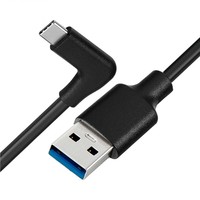 Cable USB 3.2 de Tipo A a Tipo C con Ángulo de 90 Grados |   Carga Rápida de 10 Gbps y 60 W |   Cable de Conexión para Auriculares VR |   0.15M a 3M, Negro |   Estable y Confiable