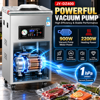 Nouvelle machine de mise sous vide verticale sèche et humide en acier inoxydable avec écran tactile 900W, longueur de scellage 40cm et impression de date
