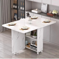 Table à manger pliable - Une table à manger simple, rectangulaire, ultra-mince, multifonctionnelle et portable pour les petits espaces de vie
