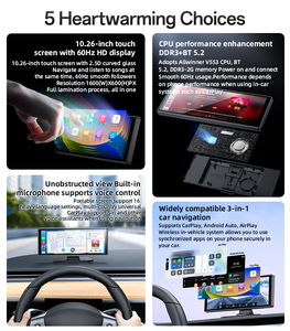 Yesido <span class=keywords><strong>KM19</strong></span> BT5.2 Pantalla HD de 60Hz con cámara de respaldo delantera y trasera 10,26 pulgadas 4 en 1 Car Audio/video Navigation Car Play - Product Image 3