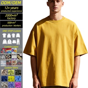 Camiseta Casual para Hombre, Diseño con Hombros Caídos, Camiseta con Estampado Gráfico, Proveedor Popular, Camiseta Gruesa de 240 Gsm, 100% Algodón para Ropa Urbana - Product Image 1