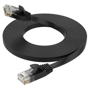 สายอีเธอร์เน็ตแบบแบน CAT6 UTP ความเร็วสูง สายแพทช์เน็ตเวิร์ก LAN วัสดุ PVC ทองแดง 32AWG ความยาว 3 ม. 5 ม. 10 ม. 20 ม. 30 ม. สำหรับศูนย์ข้อมูล  เซิร์ฟเวอร์ AI - Product Image 2