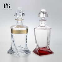 Mini bouteilles de vin vides de 500ml 700ml 750ml bouteille en verre pour liqueur de vodka tequila rhum au design unique