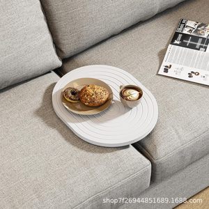 Oval Movable <b>Tray</b> For Snacks And Beverages Hotel Coffee <b>Tea</b> Serving Standing Type Solid Color Image Color - Product Image 3