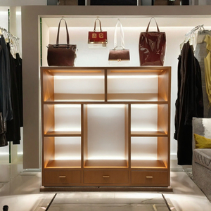 Backlit Led Stainless Steel Corner Display Shelving Home Library <b>Bookcase</b> <b>Cabinet</b> Drawers Wall Mounted Handbag Perfume Showcase - Product Image 3