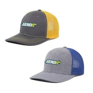 Personalizado personalizado hombres negro bordado sombrero de fábrica al por mayor deporte 6 paneles transpirable camionero sombrero - Product Image 1