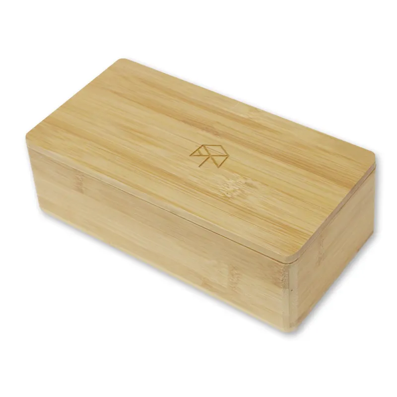 Handmade lacquer custom wooden bamboo box with magnet lid bamboo packaging box