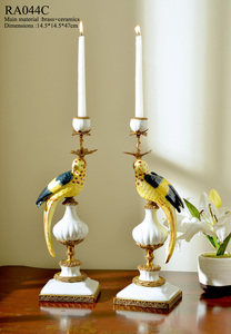 Chandelier en cuivre pur de style européen Evelyn, directement de l'usine, ornement en <span class=keywords><strong>porcelaine</strong></span> bleue et blanche, chandelier classique en cuivre - Product Image 4