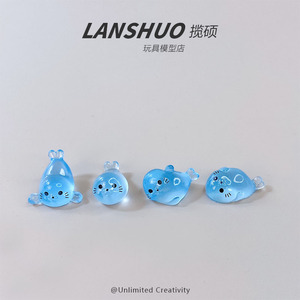 ชุดของเล่นสะสมโมเดลสัตว์เรซิ่นอีพ็อกซี่พลาสติกเรืองแสงในที่มืด Lanshuo Winter 2025 Mini  งานแฮนด์เมด DIY สำหรับทำเครื่องประดับ - Product Image 5