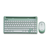 Clavier et souris sans fil USB 2.4G ultra-mince ergonomique étanche 87 touches avec touches multimédias pour la maison et le bureau