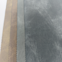 Tissu en cuir PU avec effet délavé, résistant à l'abrasion, pour vêtements et accessoires