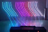 Puissant 6x2W Rgb Full Color Laser Beam bar Lumière Animation Laser Projecteur Night Club Ktv