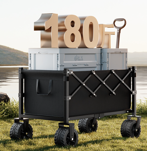 एमएल हॉट सेलिंग ढहने योग्य वैगन कार्ट्स फोल्डिंग ट्रॉली गाड़ी के साथ पहियों वाली गाड़ी - Product Image 3