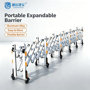 Barrière accordéon manuelle extensible en aluminium OEM, <span class=keywords><strong>5</strong></span> mètres, pour croisement, garantie 2 ans, barrières de circulation, <span class=keywords><strong>portail</strong></span> pliant en carton - Product Image 1