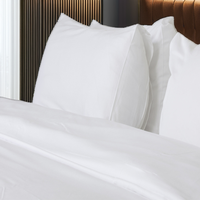 Parure de lit hôtelière 5 étoiles en coton 60S, 4 pièces, 300 fils/cm², draps blancs, housse de couette, 100% coton uni, pour usage domestique et hospitalier