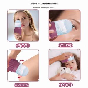 Wholesale Silicone Ice Roller for Face Eyes De-puffing Reusable Facial Ice <b>Cube</b> Mold Skin Care Massager Cold Therapy Tool - Product Image 3